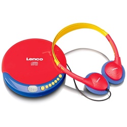 Lenco CD-021KIDS CD-Player (Kinder CD-Player mit Schallschutz, inkl. Kopfhörer & Batterien) bunt Lenco Alecto