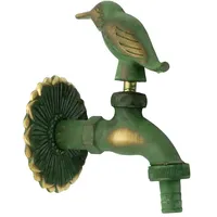 stabilo-sanitär Nostalgie Auslaufventil 1/2 Zoll patiniertes Messing grün