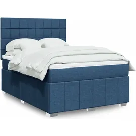 vidaXL Boxspringbett 140 x 200 cm Blau