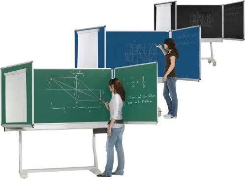 Federzugtafel aus Premium Stahlemaille, fahrbar, Serie FZR E