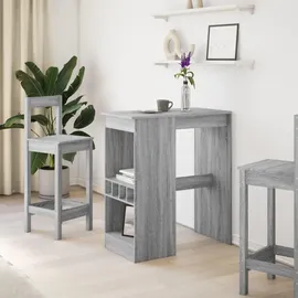 vidaXL Bartisch mit Regal 90 x 47,5 x 103,5 cm Grau