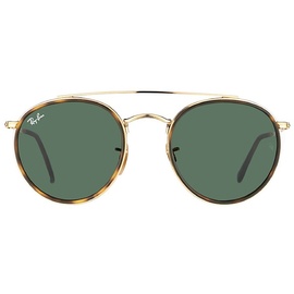 Ray Ban Round Double Bridge RB3614N 001 51-22 gold/green classic