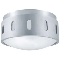 Design Aufbau Leuchte rund Beleuchtung Lampe Alu Glas satiniert weiß Eglo 89118