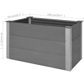 vidaXL Garten-Hochbeet WPC 100 x 50 x 54 cm Grau