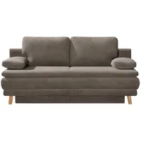 Niels Andersson Schlafsofa, Hellbraun, Textil, Eiche, 2-Sitzer, 198x89x96 cm, Stoffauswahl, Rücken echt, Wohnzimmer, Sofas & Couches, Schlafsofas, Schlafsofas mit Bettkasten