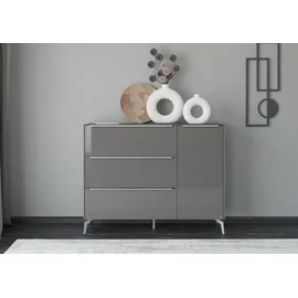 Set One by Musterring Sideboard Reno (1 St), Mit Winkelfuß in diversen Farben, 109 cm Höhe & Farbauswahl grau