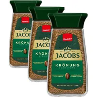 Jacobs löslicher Kaffee Krönung - Instant Kaffee, 100g (Packung mit 3)
