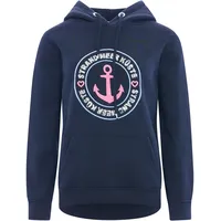 Zwillingsherz Sweatshirt mit Schriftzug aus Pailetten und Ankermotiv Gr. LXL, navy, , 46203645-LXL