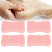 4 Stück Bimsstein für Füße, Hornhaut-Peeling-Stein, Füße, Harthautentferner, Pediküre-Schrubber für Füße, Hände und Körper (Rosa)