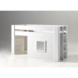 Vipack Hochbett Noah mit Textil-Set weiß