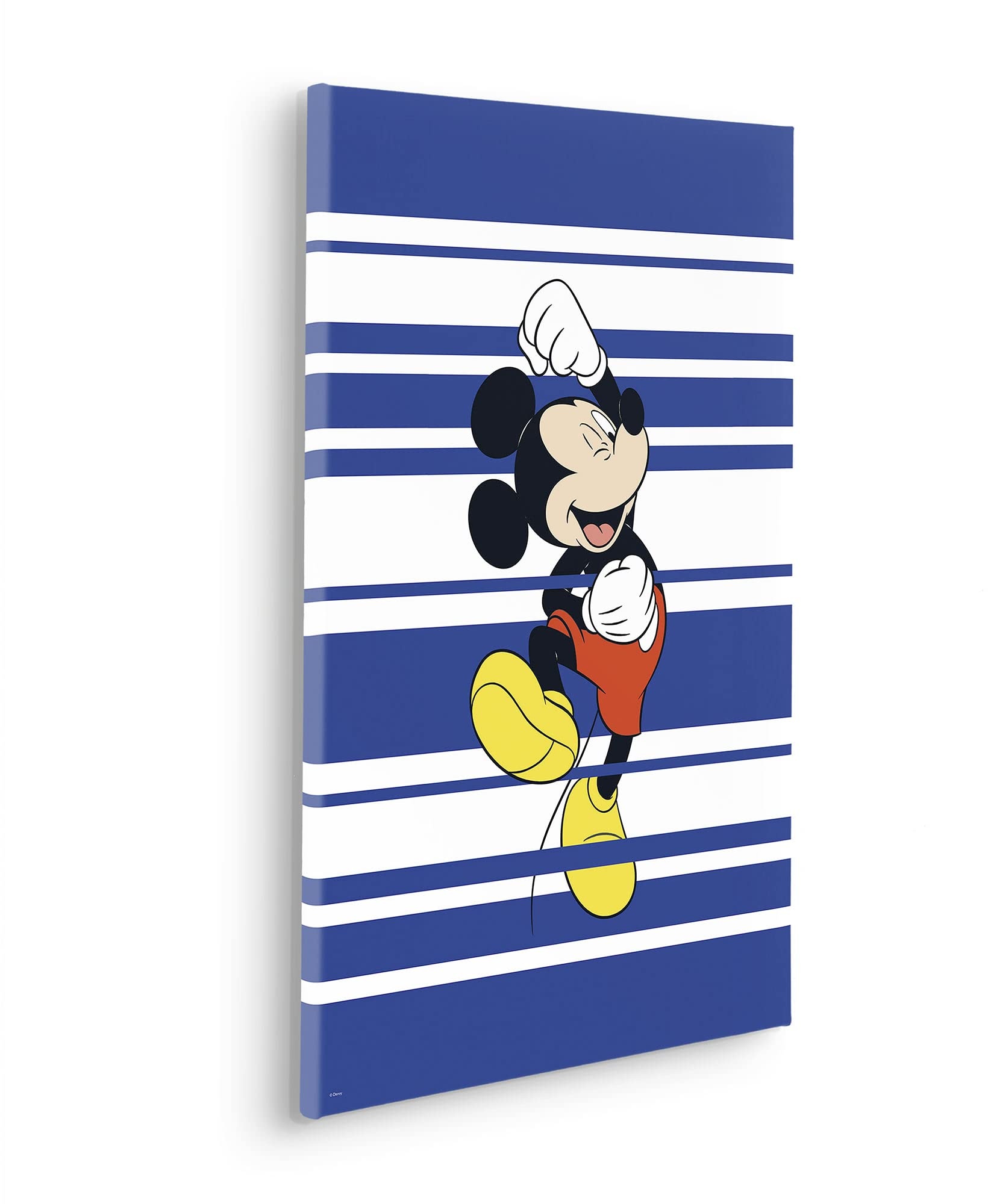 Komar Keilrahmenbild im Echtholzrahmen - Mickey Rockstar - Größe 40 x 60 cm - Disney, Kinderzimmer, Wandbild, Kunstdruck, Wanddekoration, Design