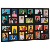 vidaXL Collage Bilderrahmen für 24x(13x18 Cm) Fotos Schwarz MDF