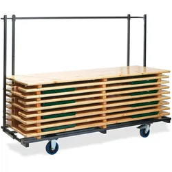 Essentials Festzeltgarnitur Transportwagen Standard, für 10 komplette Festzeltgarnituren, Hammerschlag, 230x59-89x170cm (BxTxH), T90800