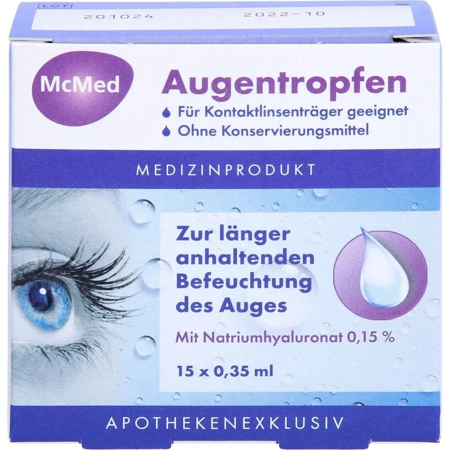 Pharma Netzwerk PNW MCMED Augentropfen Einzeldosispipetten Trockene & gereizte Augen 00525 l