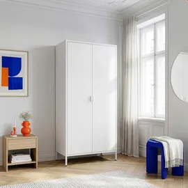 [en.casa] Kleiderschrank Esteli 80 x 170 x 45 cm Weiß