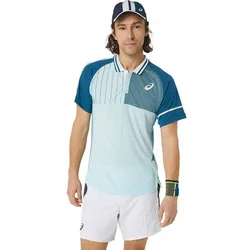 ASICS Herren Shirt MEN MATCH POLO-SHIRT, AQUAMARINE, M