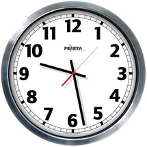 Peweta Funkwanduhr 50 cm 500 mm silber
