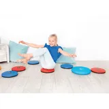 Balancierspiel mit 10 drehbaren Steinen für Kinder aus Kunststoff, Noppenstruktur, ab 3 Jahre - Beleduc Spin & Balance, Motorikförderung