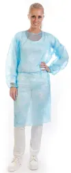 HYGOBASE Eco Schutzkittel 277569 , 1 Karton = 10 x 10 Stück = 100 Stück, blau