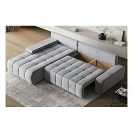 masseno Ecksofa Velours 2-Sitzer Schwarz