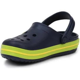 Crocs Kid's Crocband Clog Navy/Volt Green 20,5