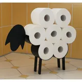 DanDiBo Ambiente DanDiBo Toilettenpapierhalter Schwarz Metall Schaf WC Rollenhalter Freistehend WC Papierhalter Toilettenrollenhalter