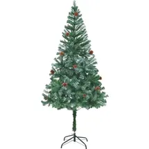 vidaXL Künstlicher Weihnachtsbaum mit Tannenzapfen Grün 180 cm