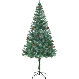 vidaXL Künstlicher Weihnachtsbaum mit Tannenzapfen Grün 180 cm
