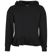 URBAN CLASSICS Organic Volants Kapuzenpullover Black 110-116 cm