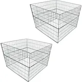 Estexo Komposter Metall Drahtgitter 2er Set Gartenkomposter 90x90x70 cm Draht Gitter