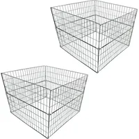 Estexo Komposter Metall Drahtgitter 2er Set Gartenkomposter 90x90x70 cm Draht Gitter