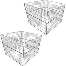 Estexo Komposter Metall Drahtgitter 2er Set Gartenkomposter 90x90x70 cm Draht Gitter