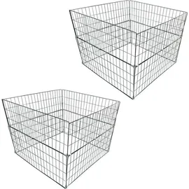 Estexo Komposter Metall Drahtgitter 2er Set Gartenkomposter 90x90x70 cm Draht Gitter
