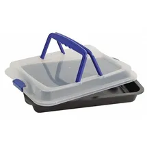 Buri Kuchenbutler 40x32,5cm Kuchenbox Transportbox Backblech Haubenträger Kuchen