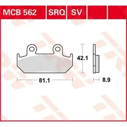 TRW Bremsbelagsatz MCB562SV Bremsbeläge,Bremsklötze,Bremssteine,Bremsbeläge & Bremsbelagsatz,Bremsklötze & Bremsbelagsatz