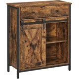 VASAGLE Sideboard 30 x 70 x 80 cm Vintagebraun / Schwarz