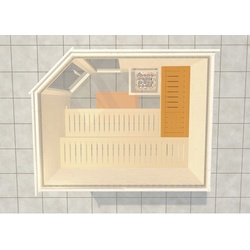 WEKA Saunabank »Querliege 2«, BxL: 52x111 cm - beige