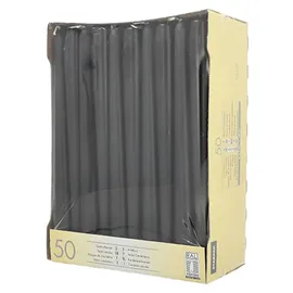 Papstar Leuchterkerzen 50 St. schwarz