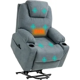 Homcom Fernsehsessel Polyester 90 x 107 x 101 cm Dunkelgrau elektrisch mit Fernbedienung