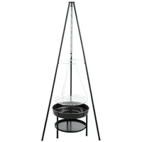 RedFire Schwenkgrill 148 cm Grillrost Ø 50 cm schwarz