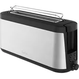 Tefal Element TL4308 Langschlitz-Toaster, 1000 W, Edelstahl/Schwarz – Für 2 Lang