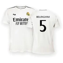 Air Val International Real Madrid Home Trikot Saison 24/25, Bellingham, XXL, Replik Shirt Mit Offizieller Lizenz