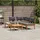 vidaXL Gartensofa-Set 4-tlg. braun/grau