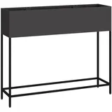 vidaXL Hochbeet 100x26x82 cm Schwarz Stahl