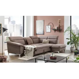 Mivano Livetastic Ecksofa mit Schlaffunktion, Kopfteilverstellung und Ottomane rechts, L-Form, 293x232 cm, Made in EU, Schlafen auf Sitzhöhe, Wohnzimmer, Sofas / Couches, Wohnlandschaften, Ecksofas