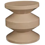 Koopmann International Beistelltisch MESO, Ø 31 cm - Sandfarben - Eisen