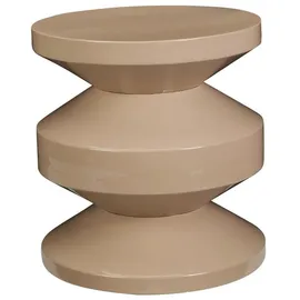 Koopmann International Beistelltisch MESO, Ø 31 cm - Sandfarben - Eisen