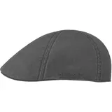 Stetson Texas Cotton Flatcap mit UV Schutz 40+ - Schirmmütze aus Baumwolle - Unifarbene Mütze Frühjahr/Sommer dunkelgrau XL (60-61 cm) - XL