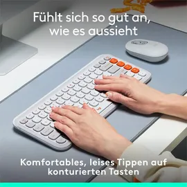 Logitech POP Icon Keys DE Offwhite / Orange