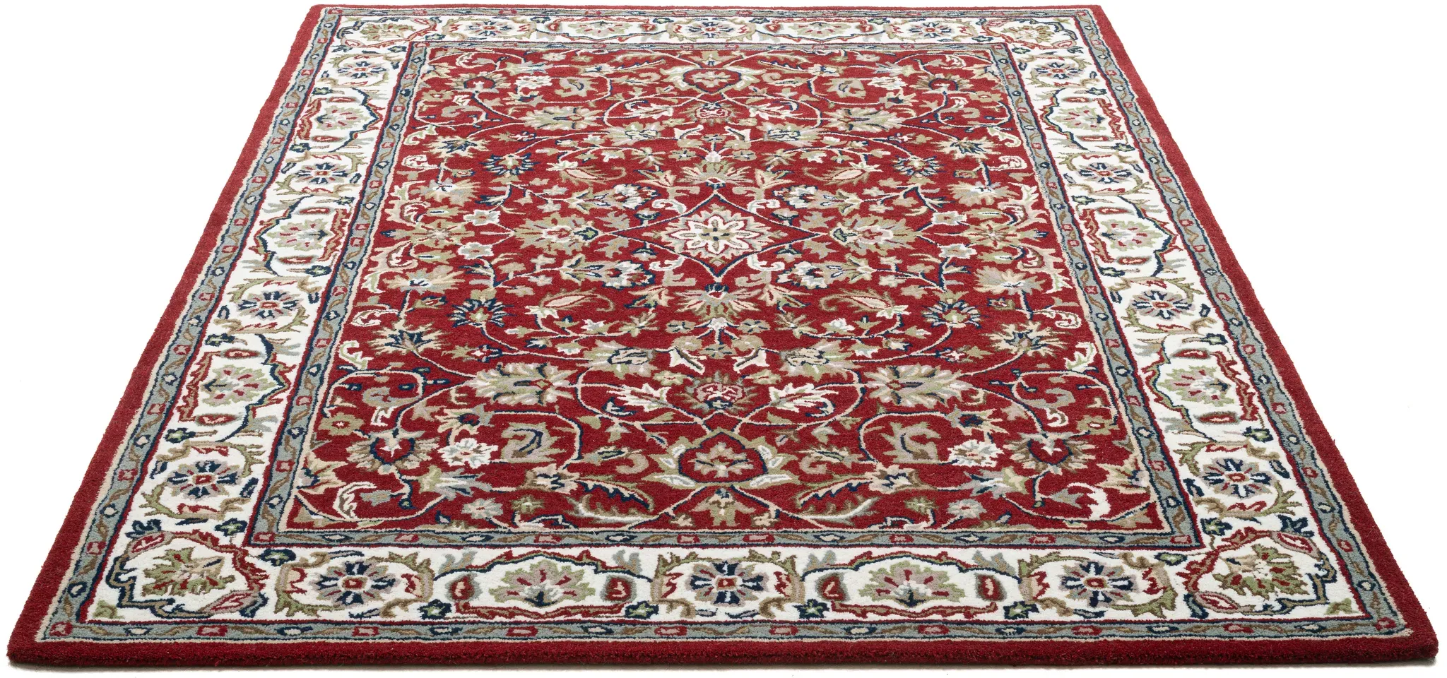 THEKO Wollteppich »Royal Orient Isfahan«, rechteckig, 14 mm Höhe, handgetuftet, Orient-Optik, reine Wolle THEKO rot B: 190 cm   1 St.